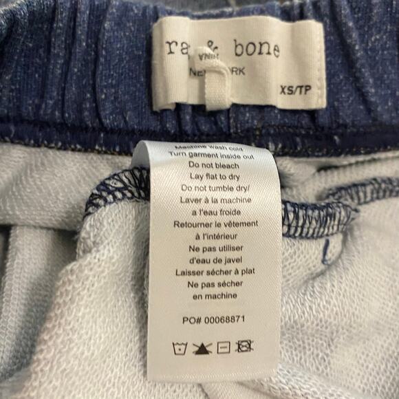 Rag & Bone Miramar Cotton Terry Wide Leg Pant XS Sweatpant Printed Jean - Picture 10 of 14